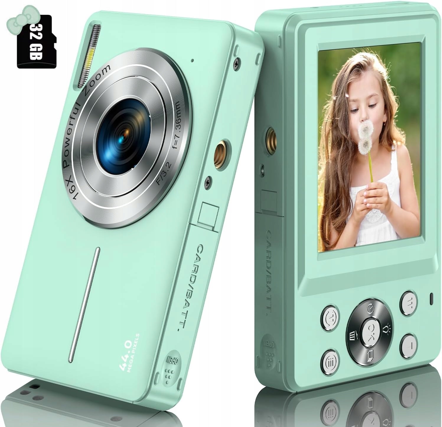 DIGITAL CAMERA HD 16X ZOOM FOR KIDS MINI CAMERA +32GB CARD