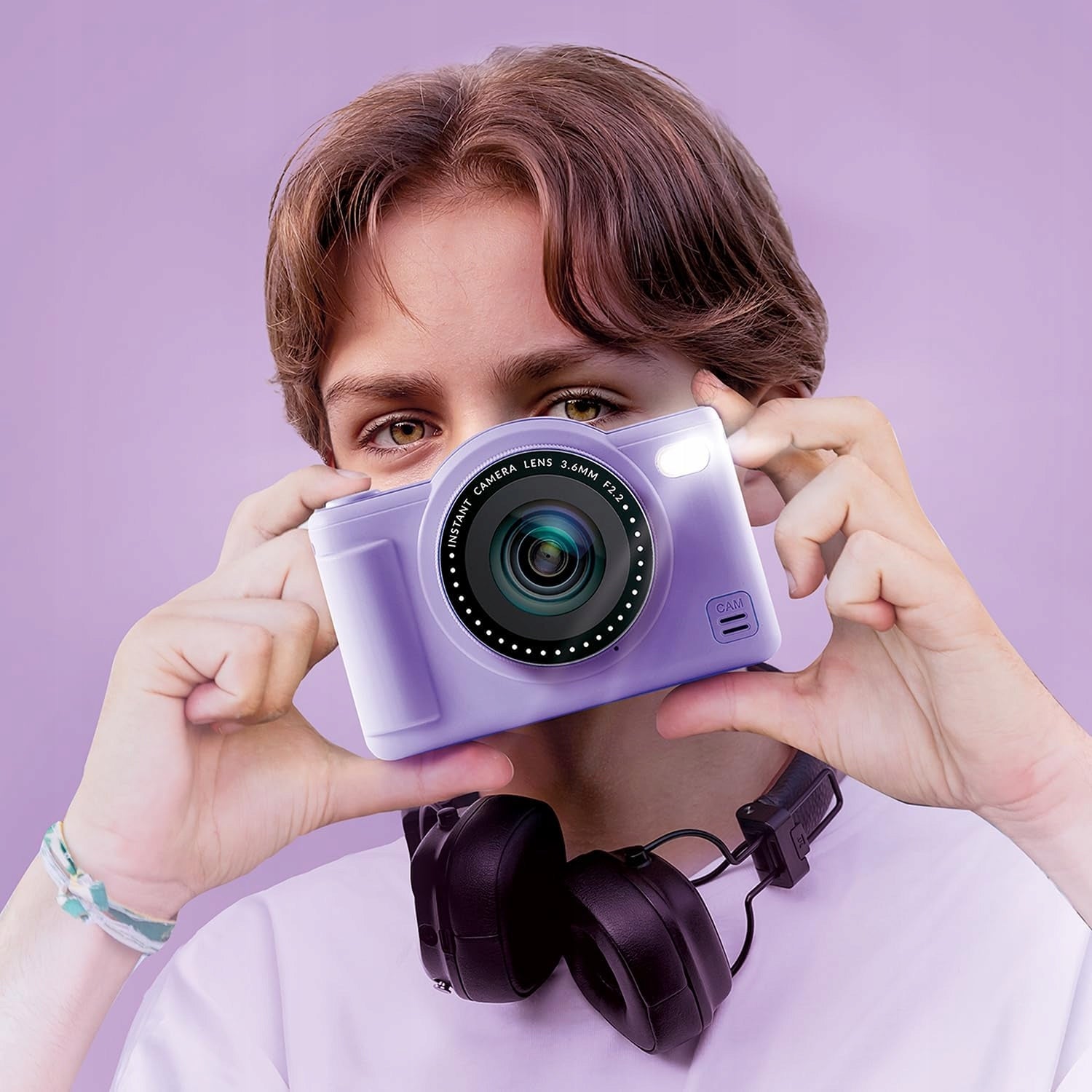 DIGITAL CAMERA IDEAL FOR CHILDREN 32MP WITH LCD SCREEN ELEGANT PURPLE Manufacturer code APARAT CYFROWY 32MP IDEALNY PREZENT DZIECIĘCY