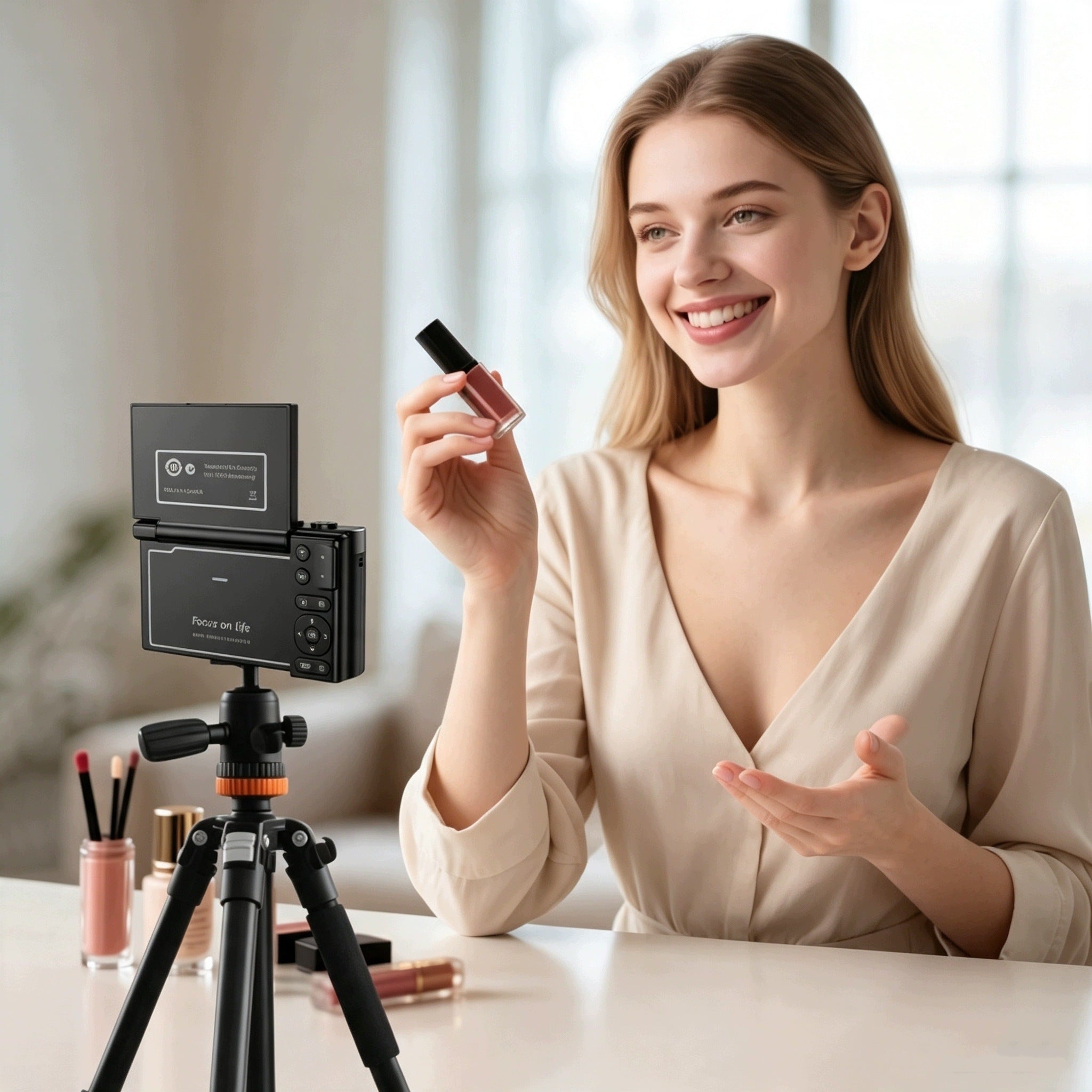 DIGITAL CAMERA WITH ROTATING SCREEN 3" 64MP VIDEO 16X 4K TAKE PHOTOS BLACK Brand Bedee