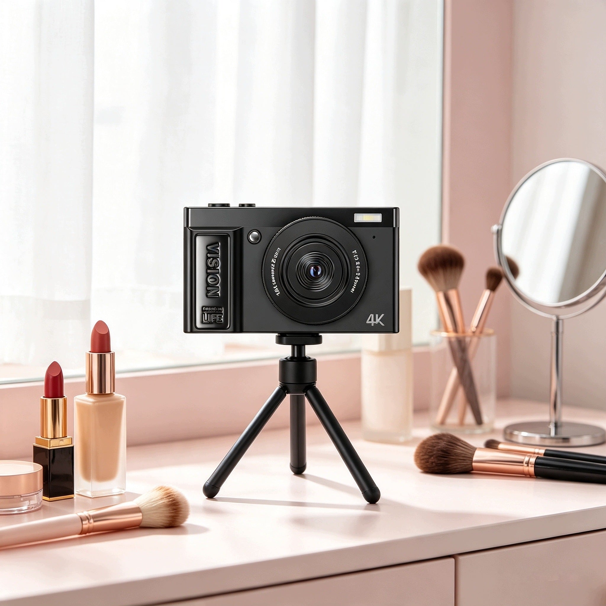 DIGITAL CAMERA WITH ROTATING SCREEN 3" 64MP VIDEO 16X 4K TAKE PHOTOS BLACK Resolution 64 Mpx