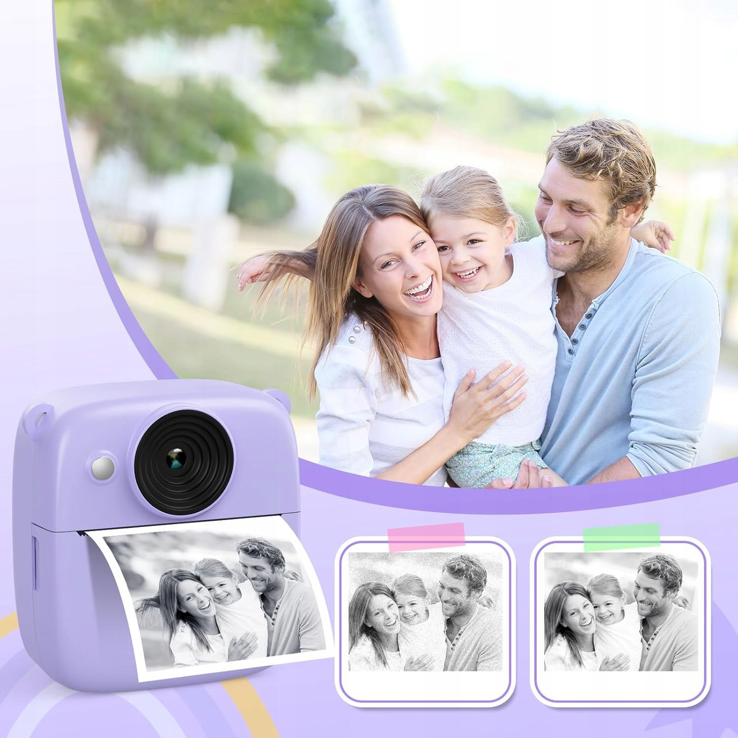 DIGITAL CAMERAS CHILDREN INSTANT MULTIFUNCTIONAL 1080P 32G PURPLE Model 6PH0138PPMD