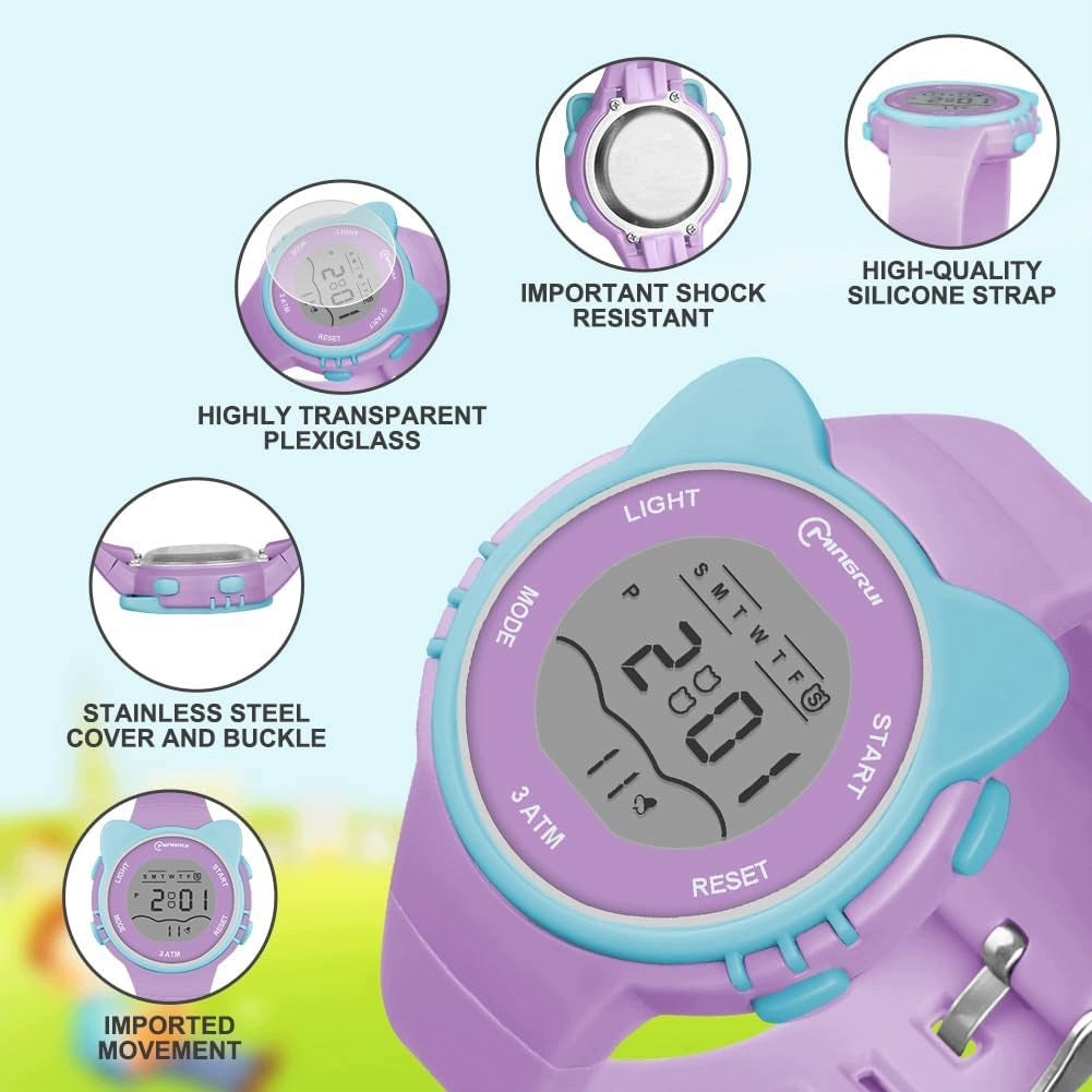 DIGITAL CHILDREN'S WATCH WATERPROOF SPORTS LED ALARM CLOCK Brand no brand