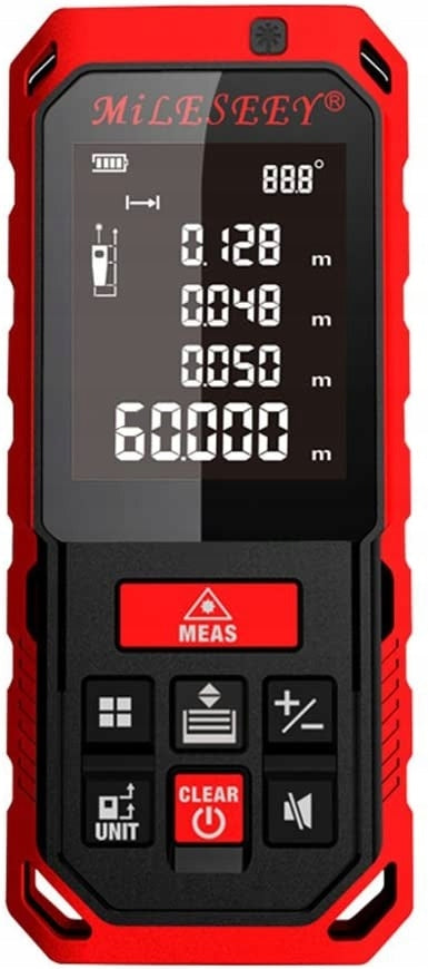 DIGITAL DISTANCE METER LASER RANGEFINDER 60 METERS WATERPROOF IP65 LCD Brand Mileseey