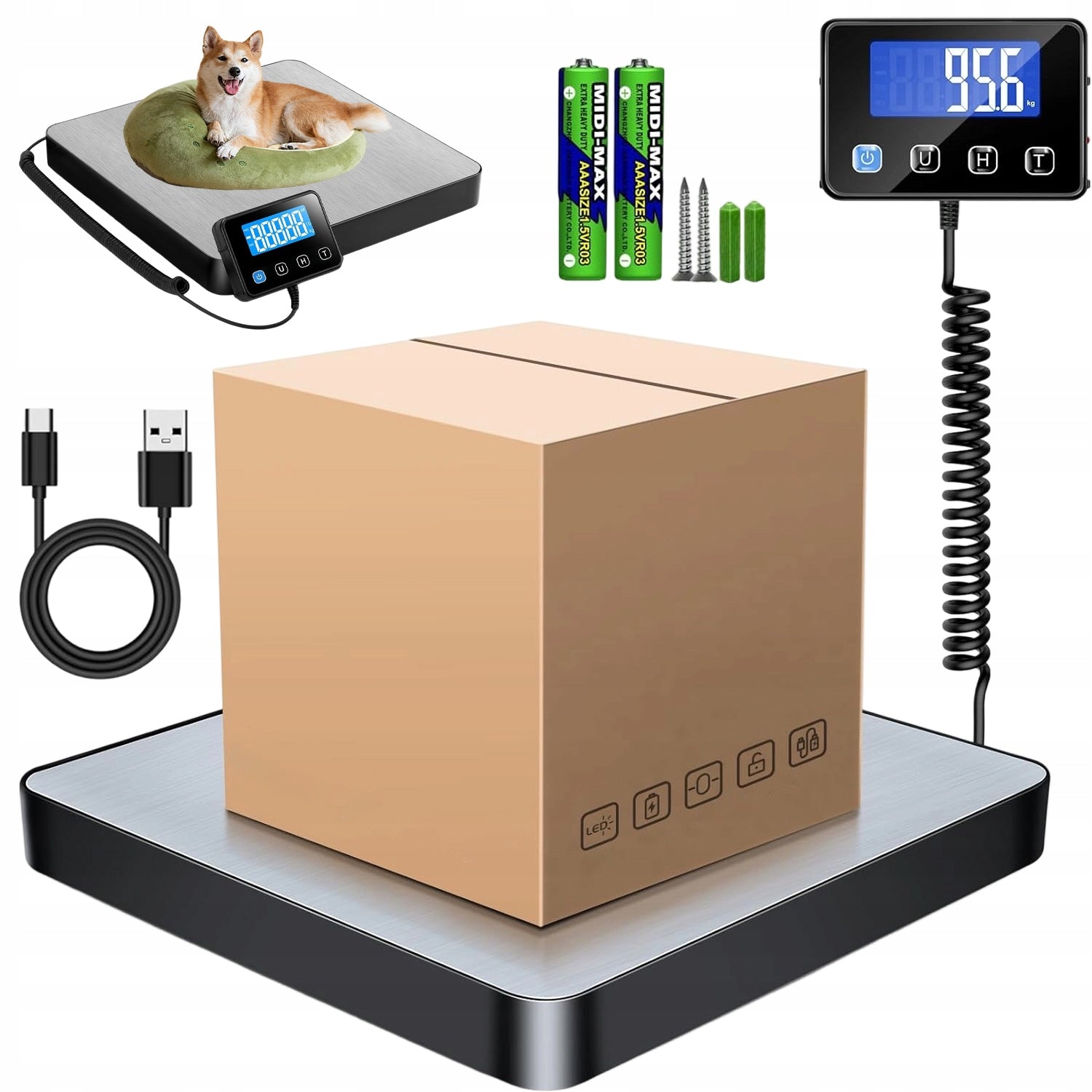 DIGITAL ELECTRONIC SCALE 200KG HOLD FUNCTION HIGH ACCURACY FOR USE