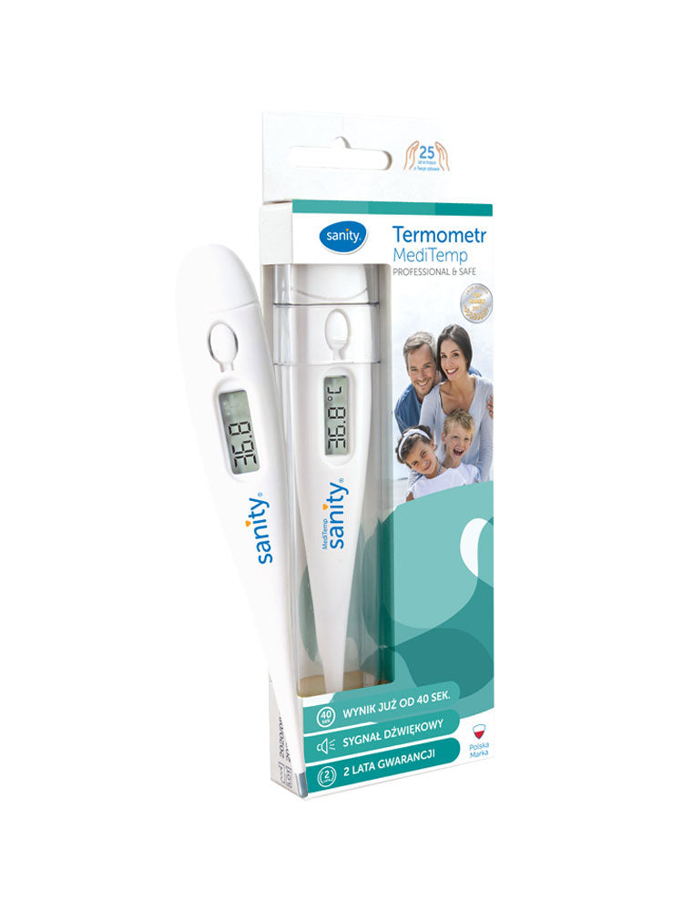 DIGITAL ELECTRONIC THERMOMETER UNDER ARM MEDITEMP SANITY ACCURATE Medical device no