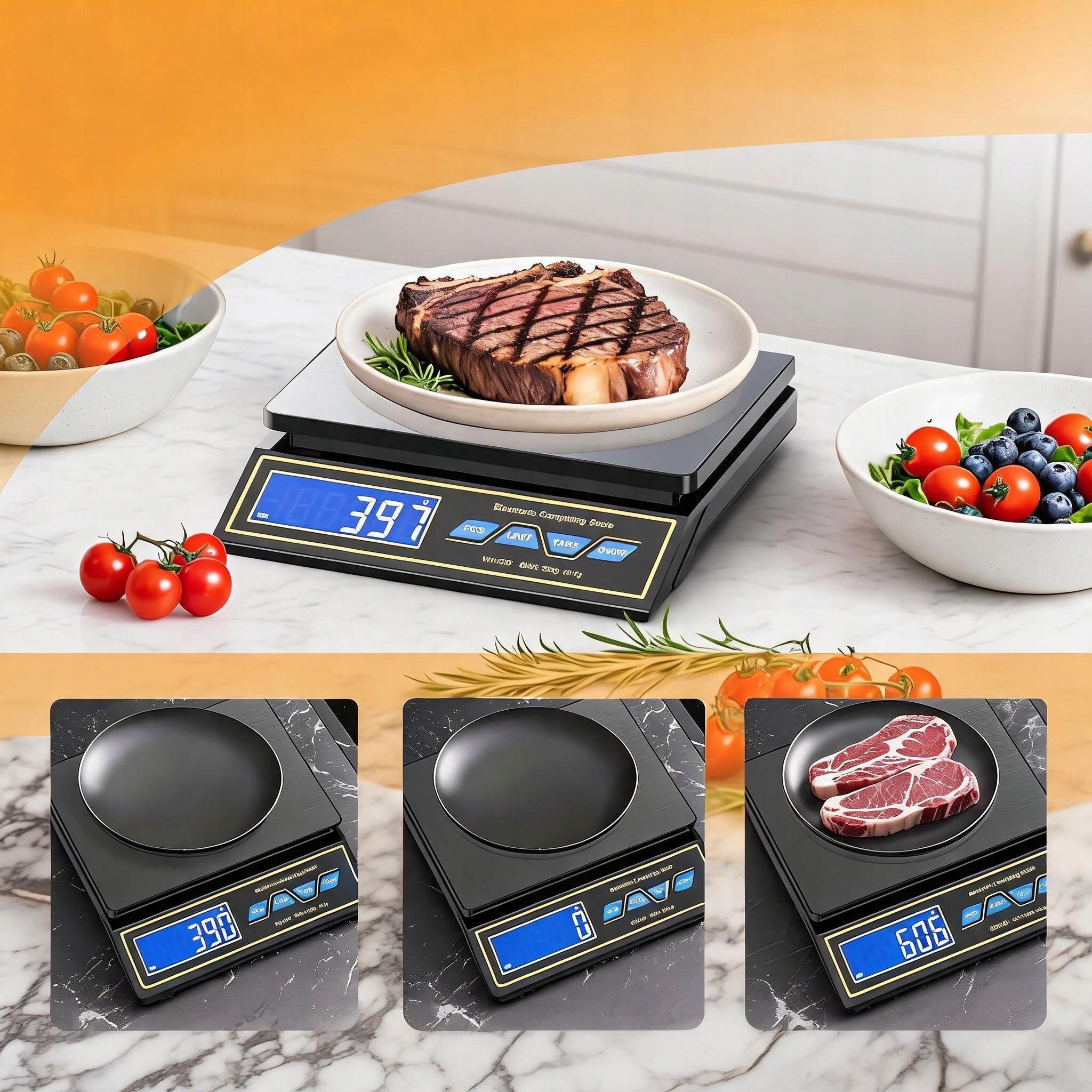 DIGITAL KITCHEN SCALE 30KG 1G PRECISION LCD TARA STAINLESS STEEL SHOP Manufacturer code 6HG909388