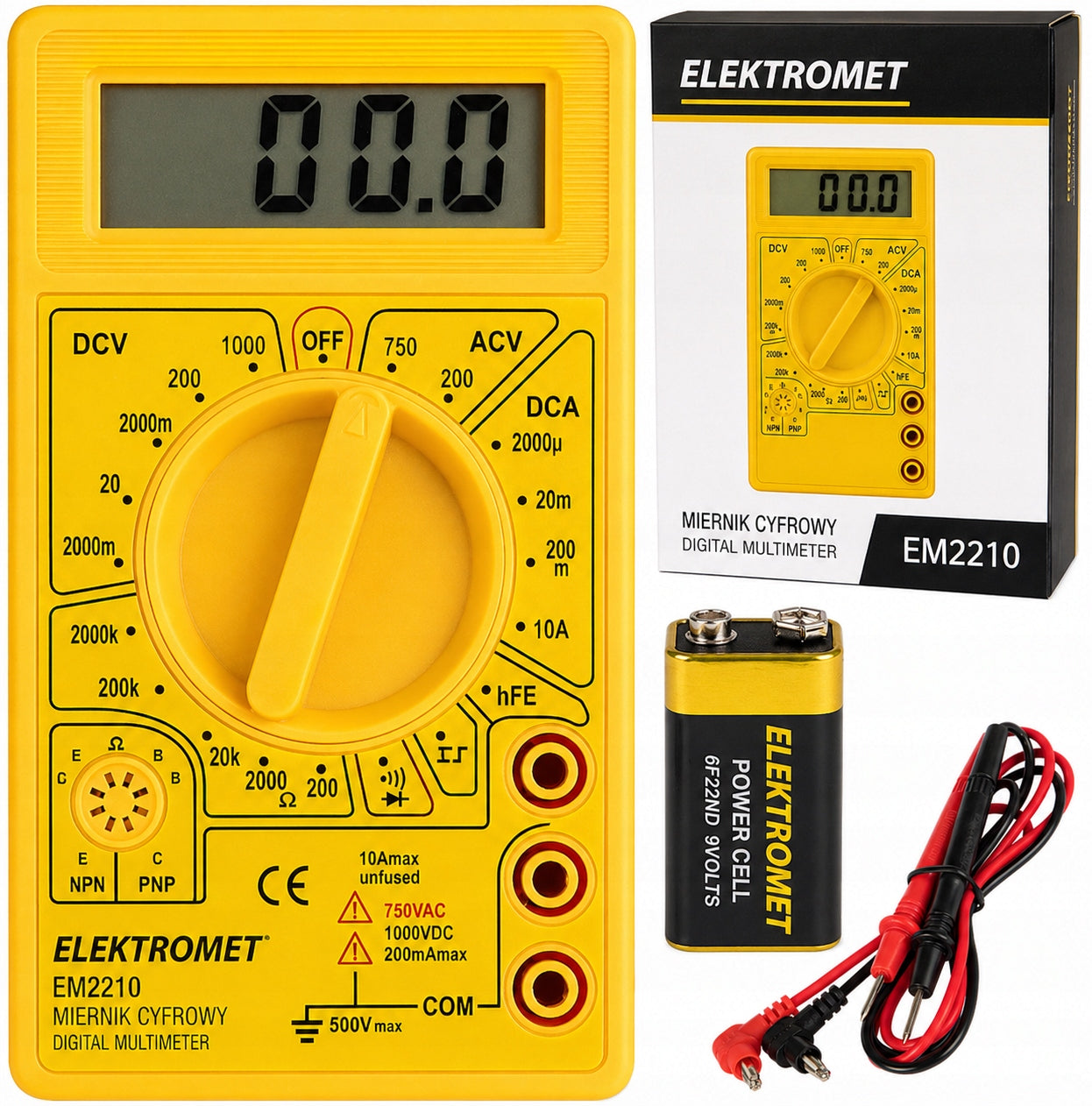 DIGITAL METER CURRENT NEEDLE MULTIMETER LCD FLOW Tester UNIVERSAL