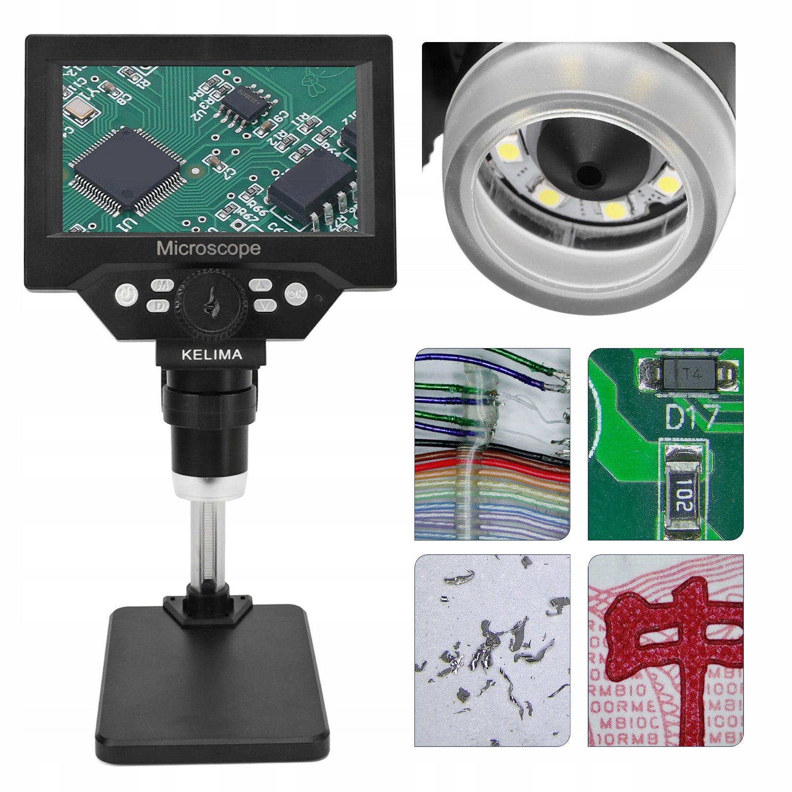 DIGITAL MICROSCOPE USB LCD PORTABLE COIN MICROSCOPE 10MP 1000X1080P Packaging status original