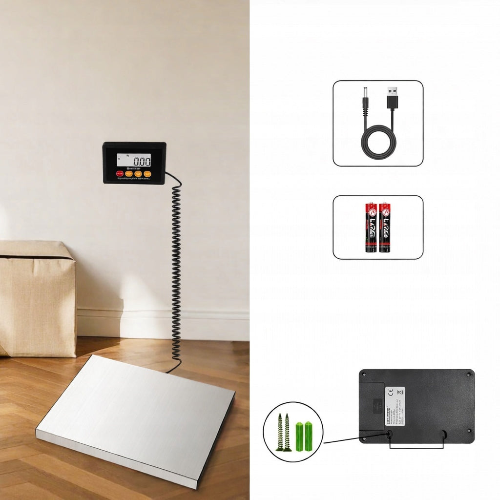 DIGITAL PARCEL SCALE up to 200kg with HOLD function and LCD tare postal scale Manufacturer code 5902362417265
