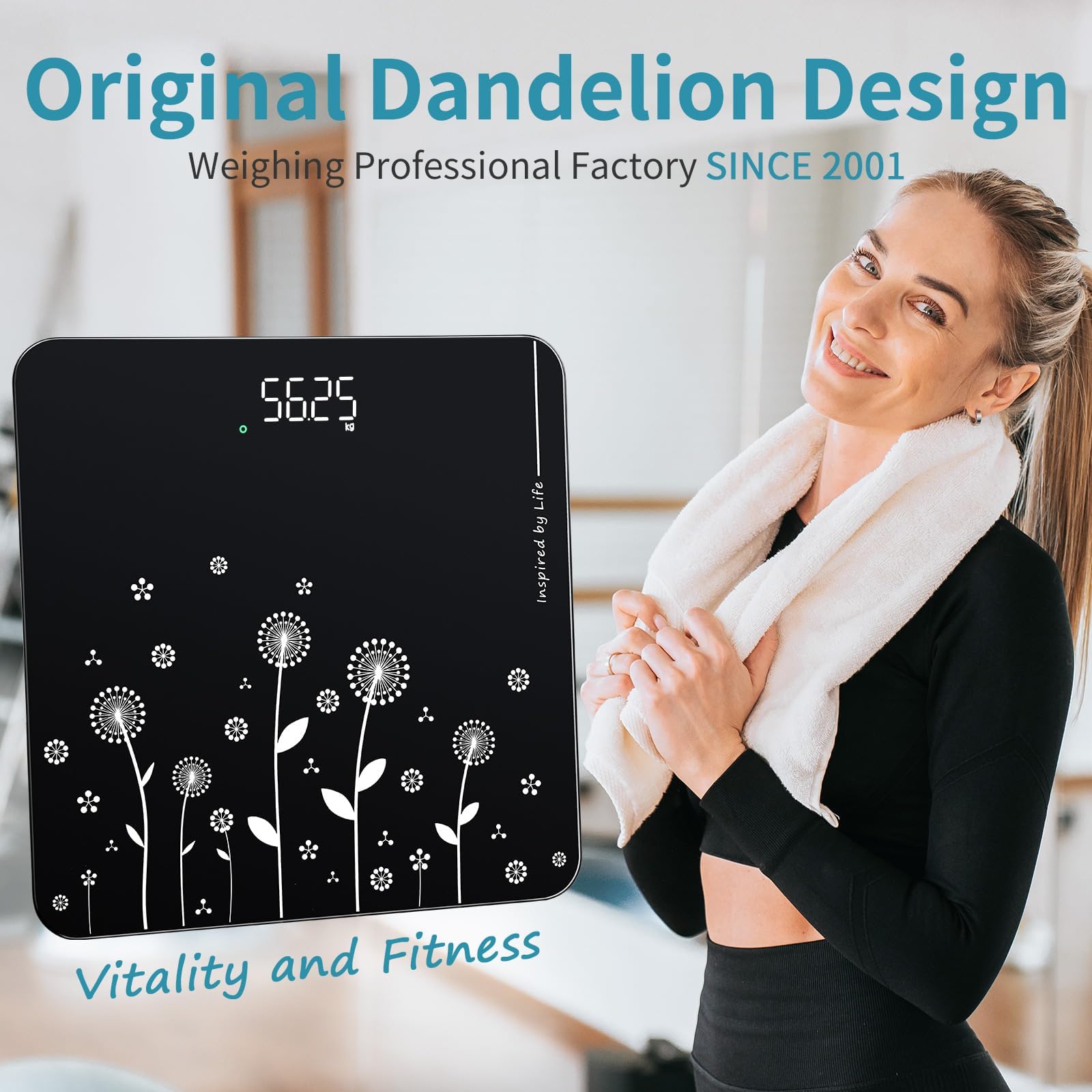DIGITAL PERSONAL SCALE 182KG LED BATHROOM PRECISION GLASS Manufacturer code vitafit