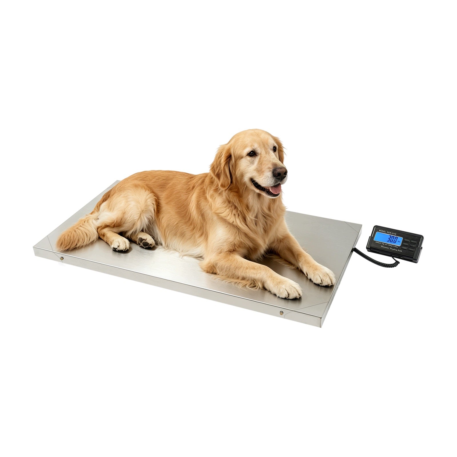 DIGITAL PET SCALE 103.5*53CM SCALE WITH LCD FOR ANIMAL, 0.4-300KG, SILVER