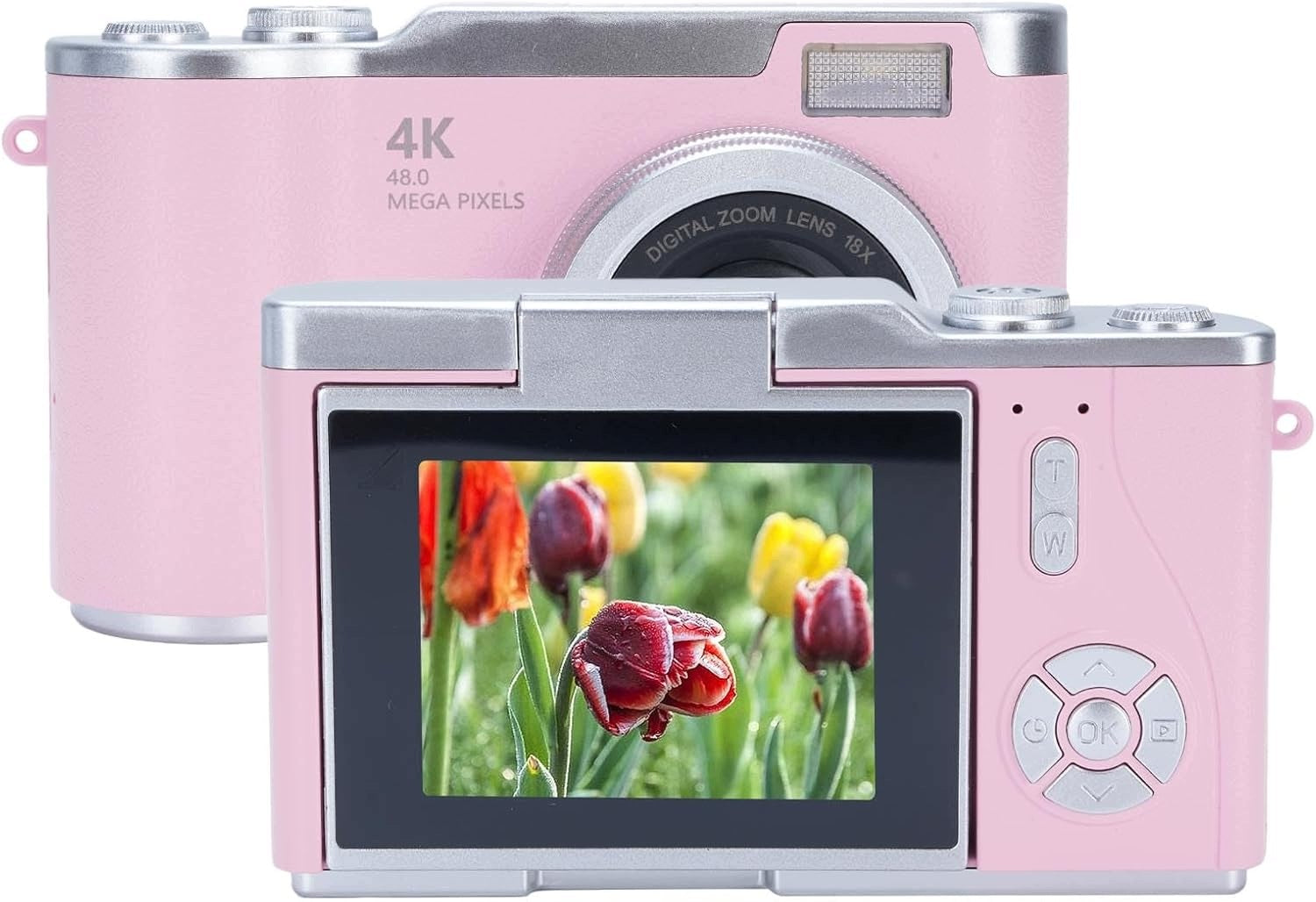 DIGITAL PHOTOGRAPHY CAMERA 48MP 1080P ZOOM 8X DISPLAY 2,4" PINK Brand no brand