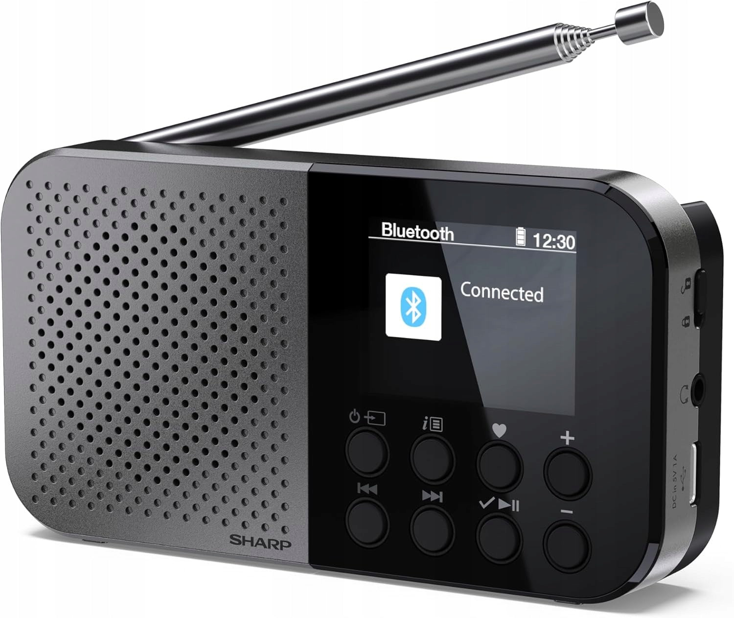 DIGITAL RADIO SHARP OSAKA DR-P520(GY) ACCUMULATOR DAB+ BLUETOOTH FM