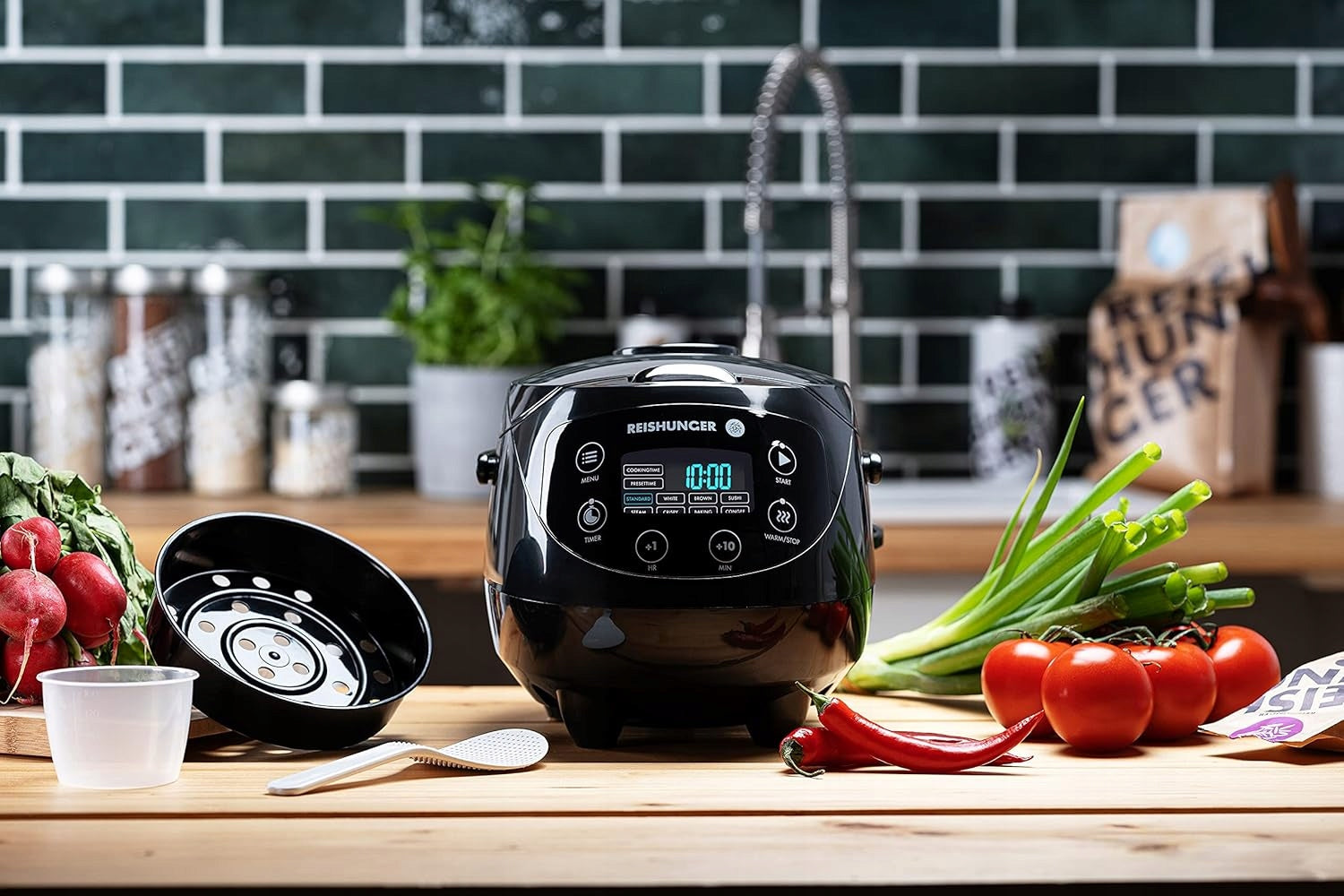 DIGITAL RICE COOKER MINI 0,6 L MULTICOOKER STEAMER WITH TIMER EAN (GTIN) 5903387178667