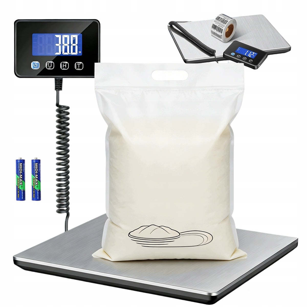DIGITAL SCALE 200KG LCD 4 UNITS TARE FUNCTION FOR HOME WAREHOUSE STORE