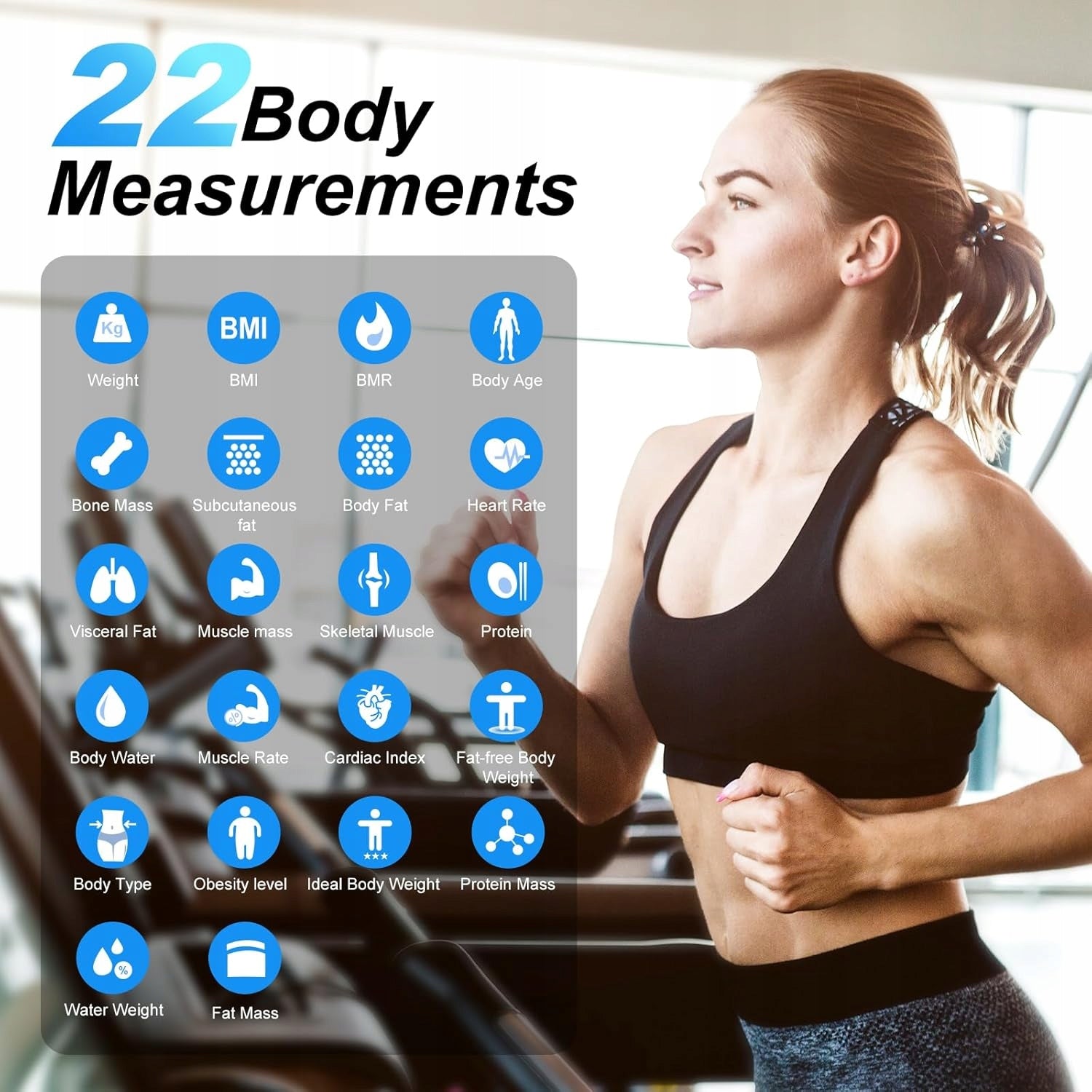 DIGITAL SCALE BMI PROFESSIONAL 22 MEASUREMENTS BLUETOOTH APPLICATION ITO SCREEN LCD Brand no brand