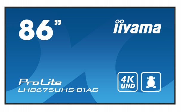 DIGITAL SIGNAGE MONITOR - IIYAMA ProLite LH8675UHS-B1AG 86-inch 4K UHD IPS LED Manufacturer code LH8675UHS-B1AG