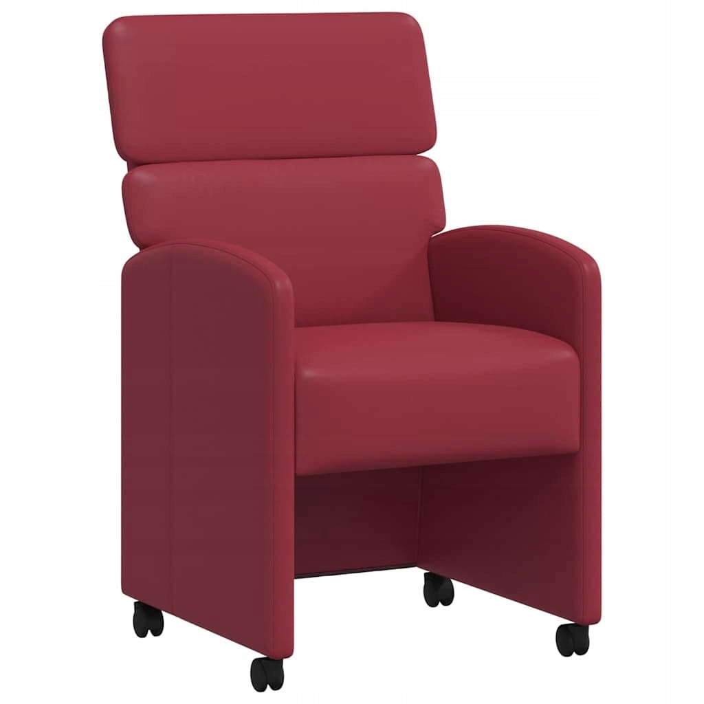 DINING CHAIRS ON WHEELS WITH WHEELS 2 EL. RED WINE