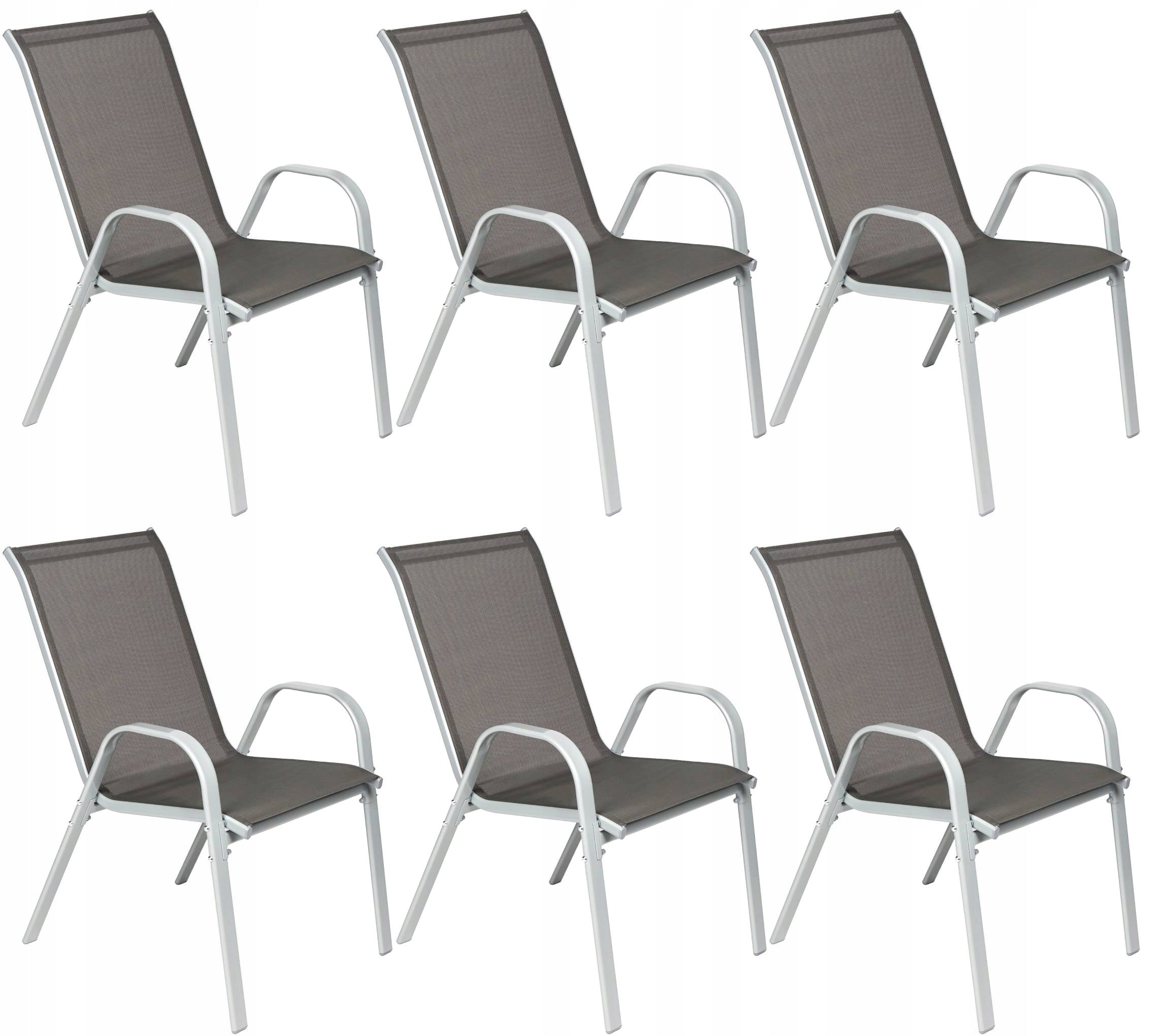DINING ROOM GARDEN FURNITURE SET 1xTABLE 6xCHAIR KINDLY GREY ZENJOY Line Meble jadalniane ogrodowe