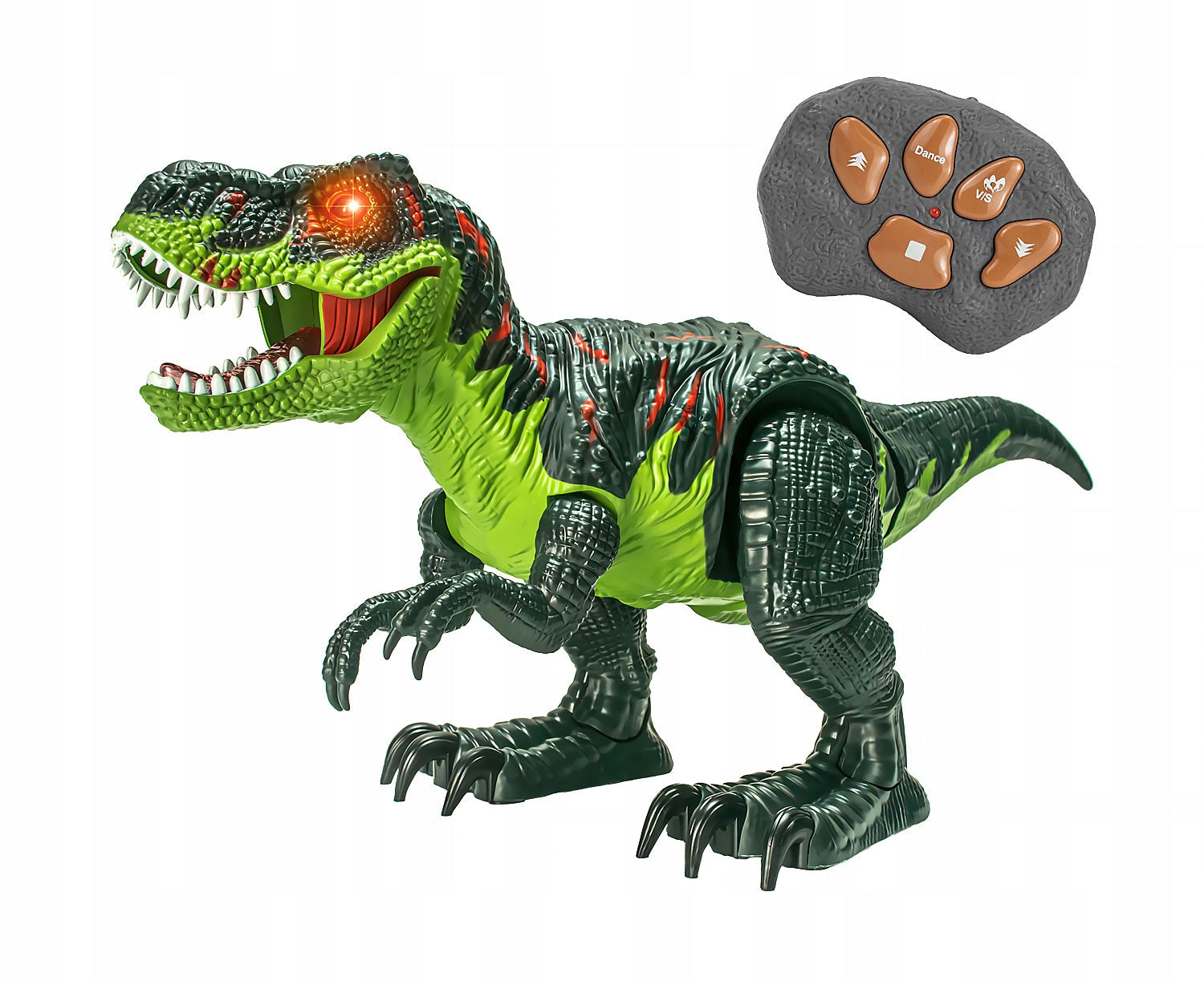 DINOSAUR REMOTE CONTROLLED FOR CHILDREN T-REX SOUND EFFECTS ROARS LED EAN (GTIN) 5906708101429
