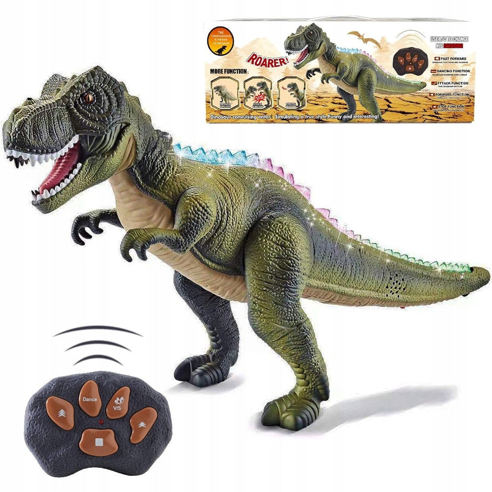 DINOSAUR REX REMOTE CONTROLLED SOUNDS LIGHT COMBAT MODE EFFECTS 4 CHANNELS