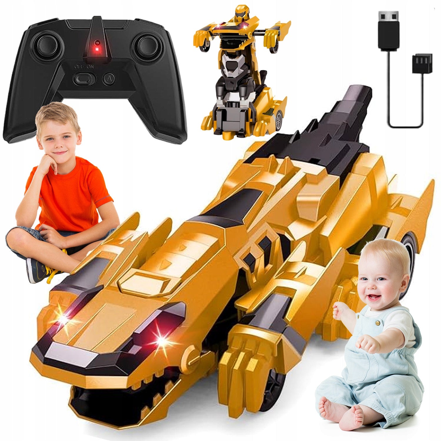 DINOSAUR TURNING INTO A CAR ROBOT GAME TOY TRANSFORMS