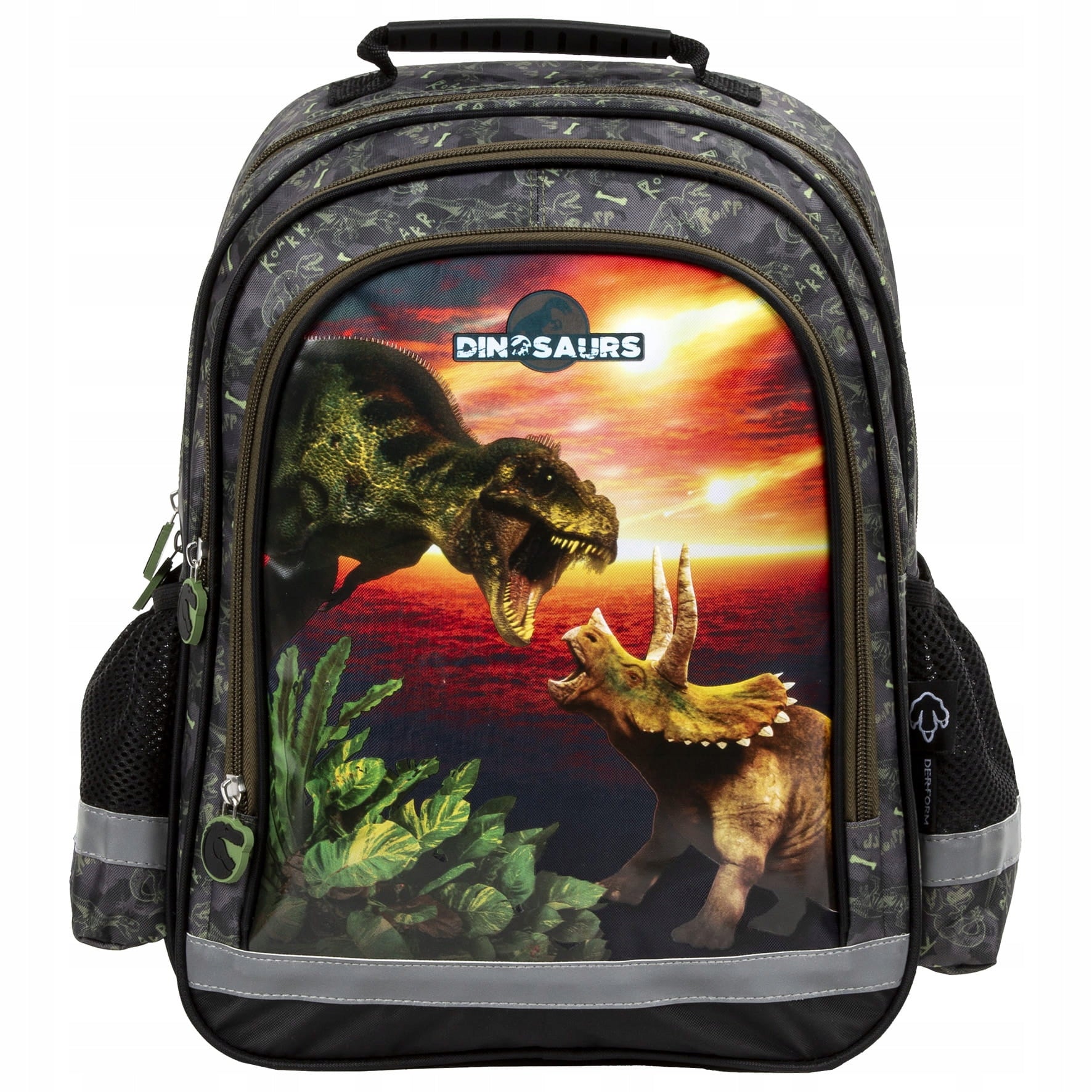 DINOSAURS SCHOOL BACKPACK satchel for boys class.1-3 6213 Manufacturer code PL15BDN18