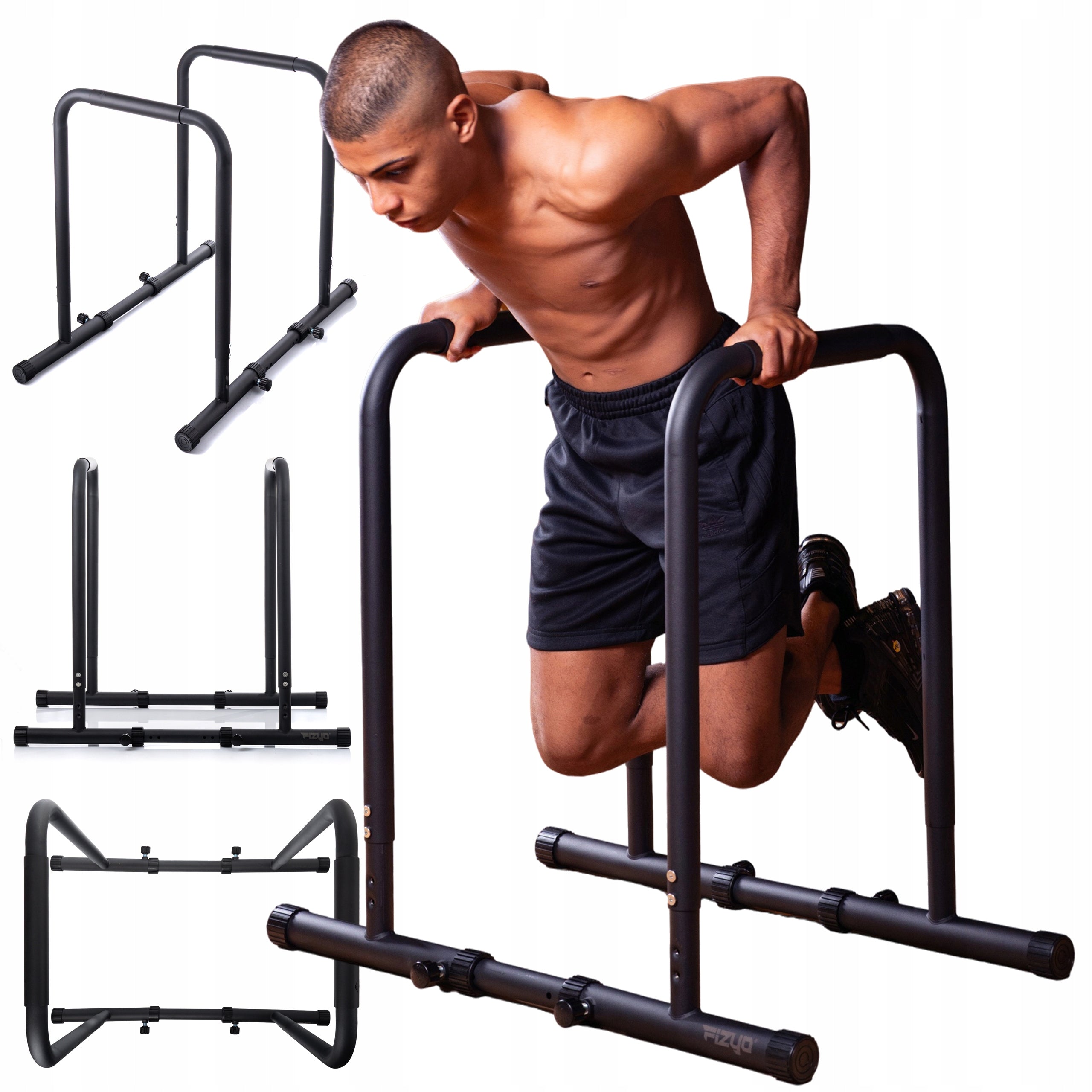 DIP EXERCISE HANDRAILS HIGH TRAINING STABLE ADJUSTMENT 105CM FIZYO