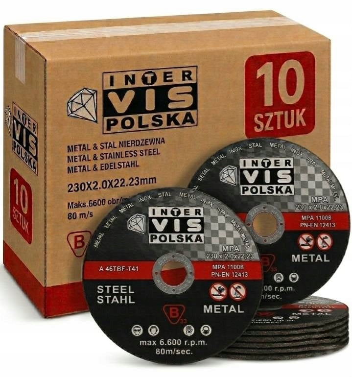 DISC METAL CUTTING DISCS 10 PCS 230x2.0 INOX STRONG - SET OF 10