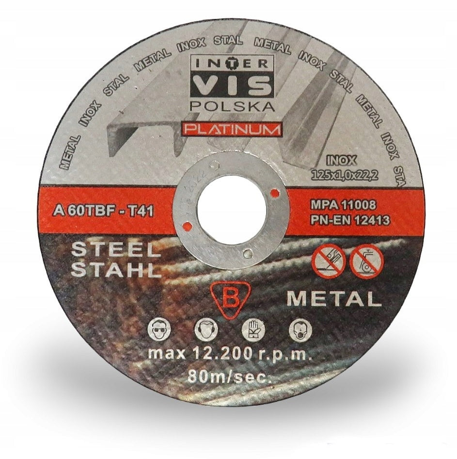 DISC METAL CUTTING DISCS STEEL 125x1 INOX STRONG 10 pcs Manufacturer code 7887465312
