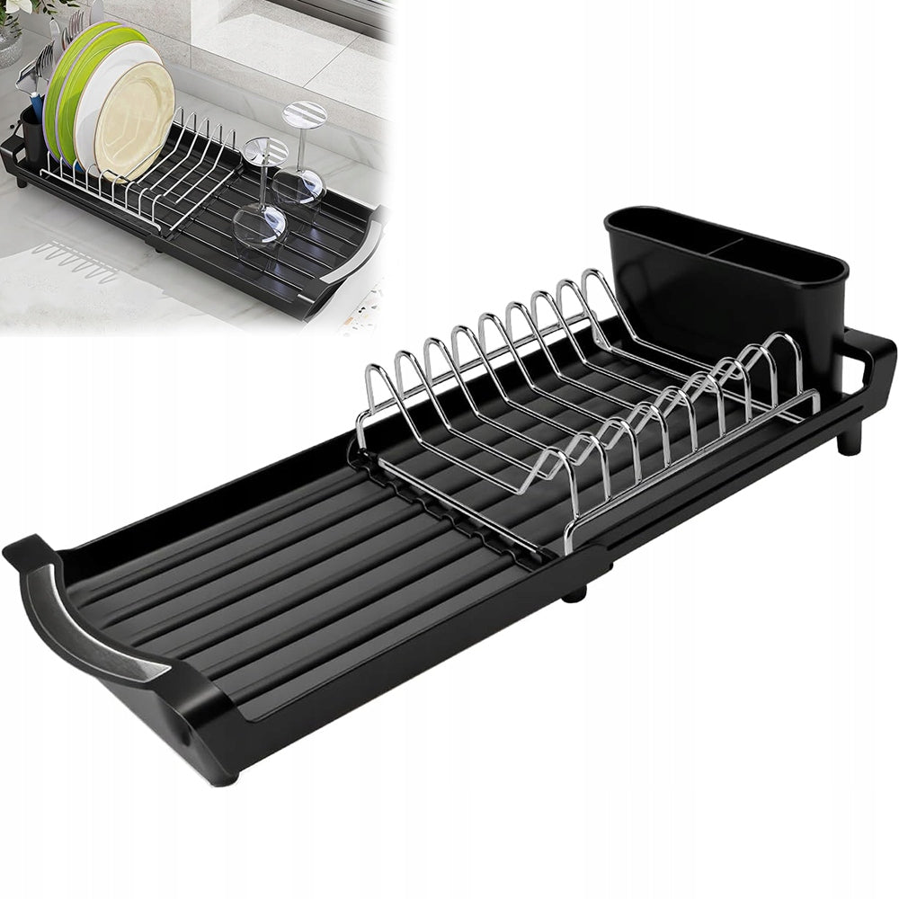 DISH DRYER STANDING DISH DRAINER TRAY WITH DRAIN ADJUSTABLE Brand no brand