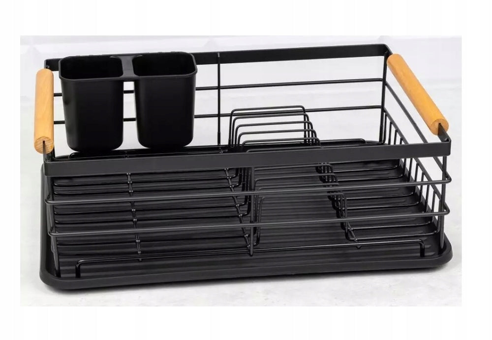 DISH DRYER STANDING DRAINER BLACK LARGE