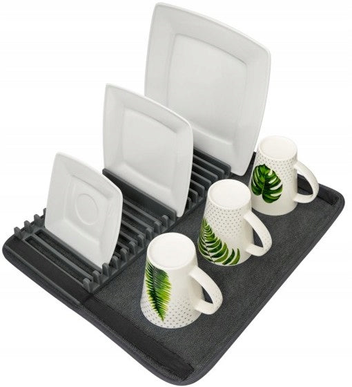 DISH DRYER WITH ABSORBENT MAT FOLDING 43x37cm
