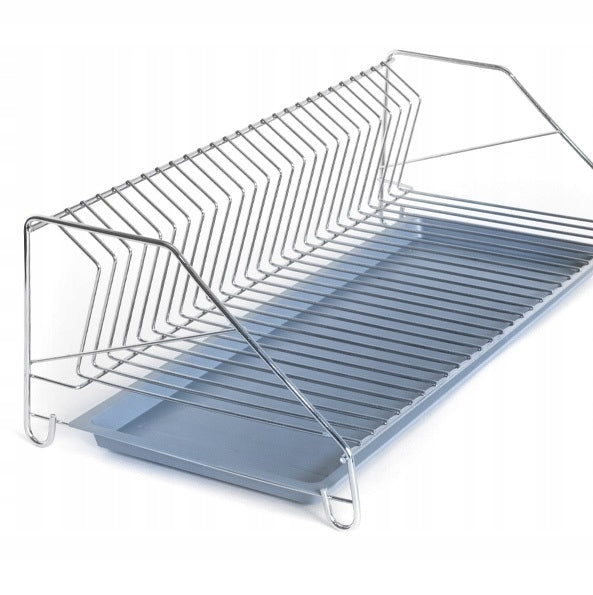 DISH DRYER WITH TRAY DRAINER SILVER CHROME LARGE 50CM STANDING Manufacturer code 5907800100204