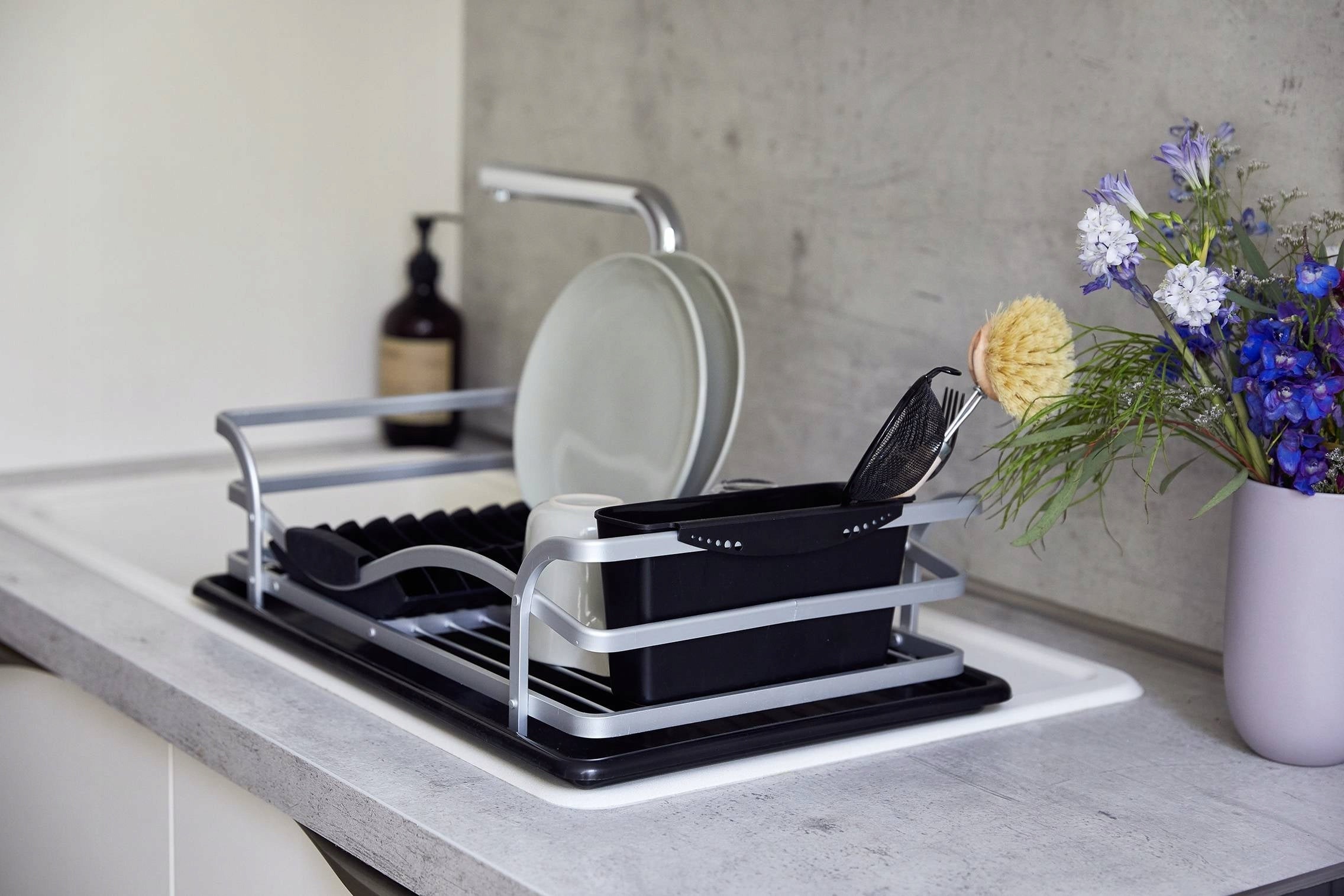 DISH DRYER black DRAINER 46,5x31,5x13 cm Color black