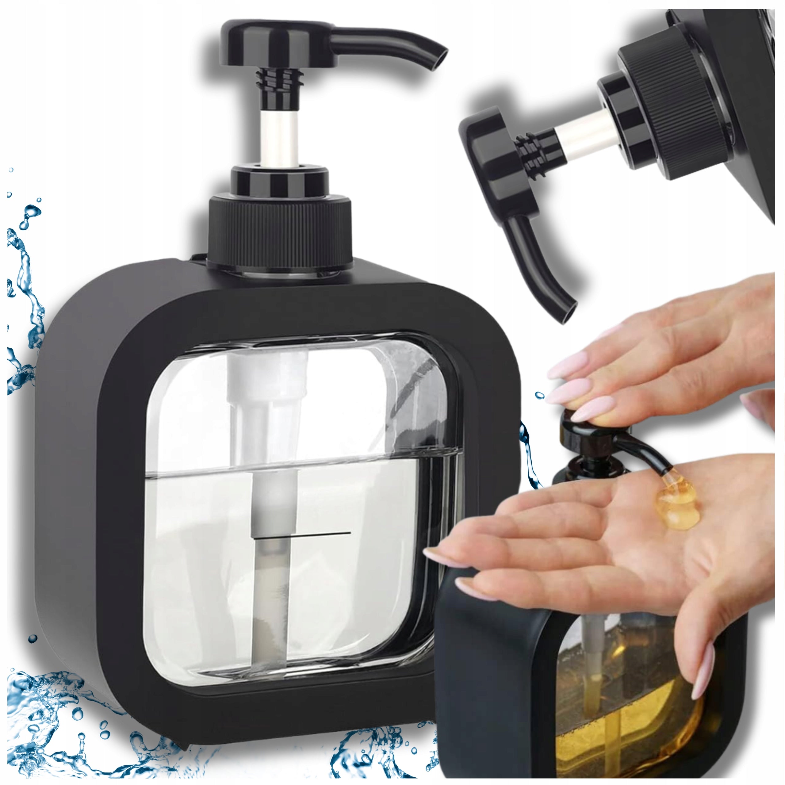 DISPENSER LIQUID GEL SOAP CONTAINER WITH PUMP SOAP DISPENSER 300 ML EAN (GTIN) 5905884074848