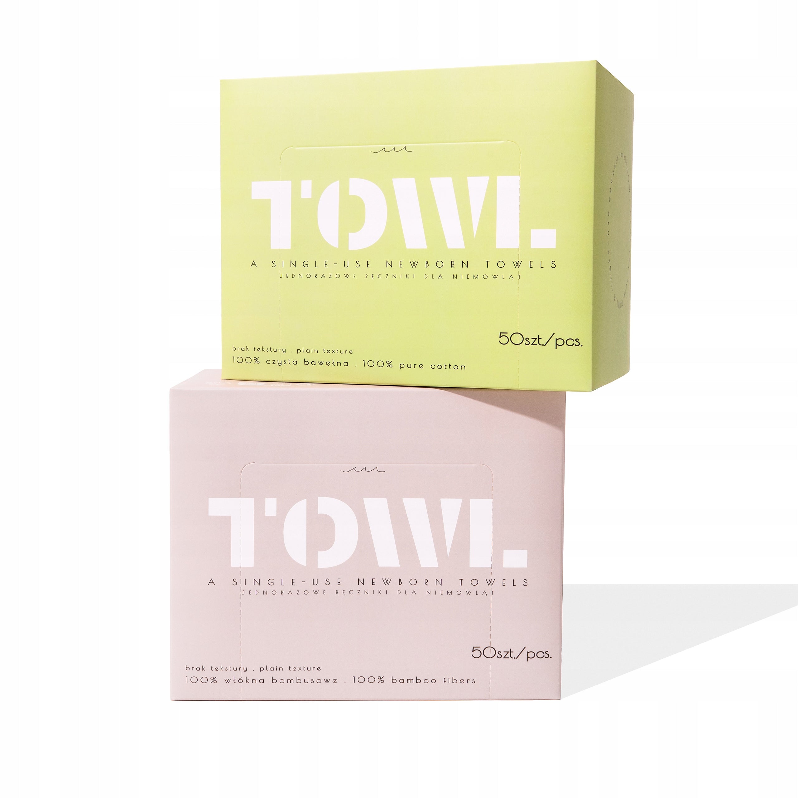 DISPOSABLE BABY TOWELS 100 PACK COTTON + BAMBOO | TOWL NEWBORN