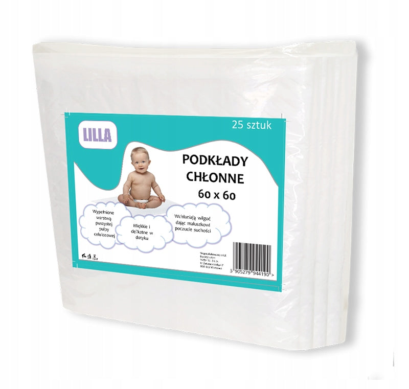 DISPOSABLE HYGIENE PADS 60x60 CM WELL ABSORBENT LILLA 50 PCS Packaging status original