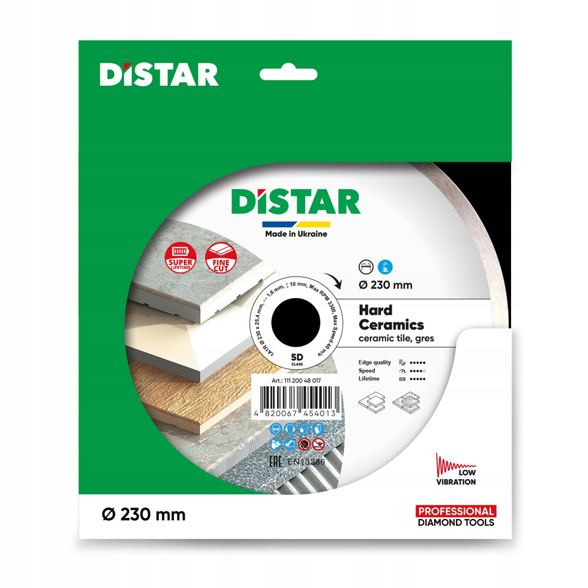 DISTAR DIAMOND CUTTING DISC HARD CERAMICS 230x1,6x25,4 Brand Distar