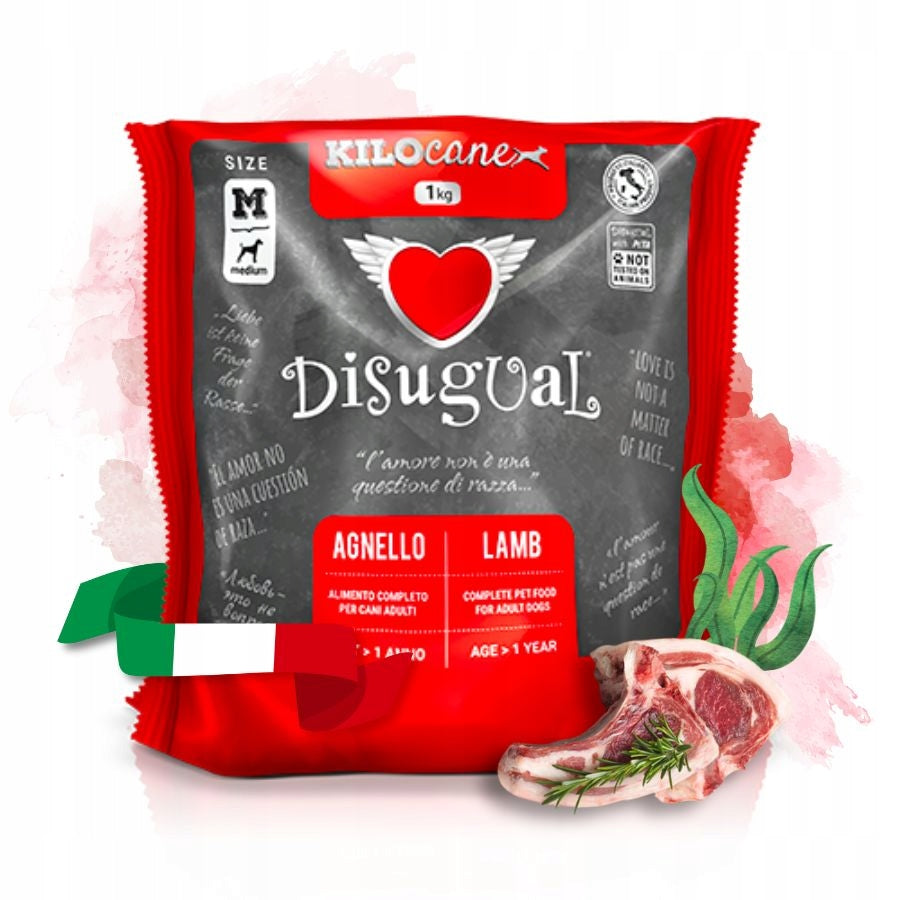 DISUGUAL Dry food for adult dogs LAMB size M 1kg