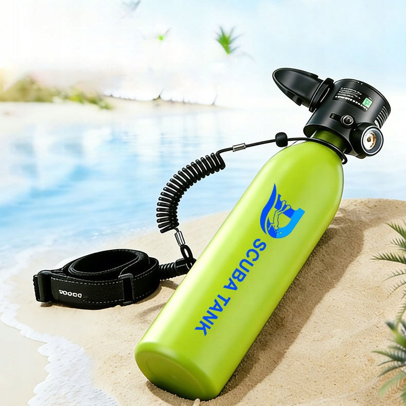 DIVING CYLINDER 1L HOSE 360° ROTATING UNDERWATER BREATHING COMFORT WITH PRESSURE GAUGE Brand no brand