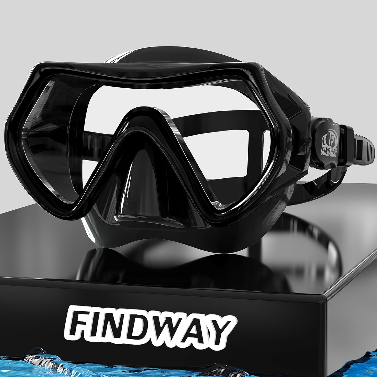 DIVING GLASSES SWIMMING GOGGLES DIVING MASK BLACK Brand findway