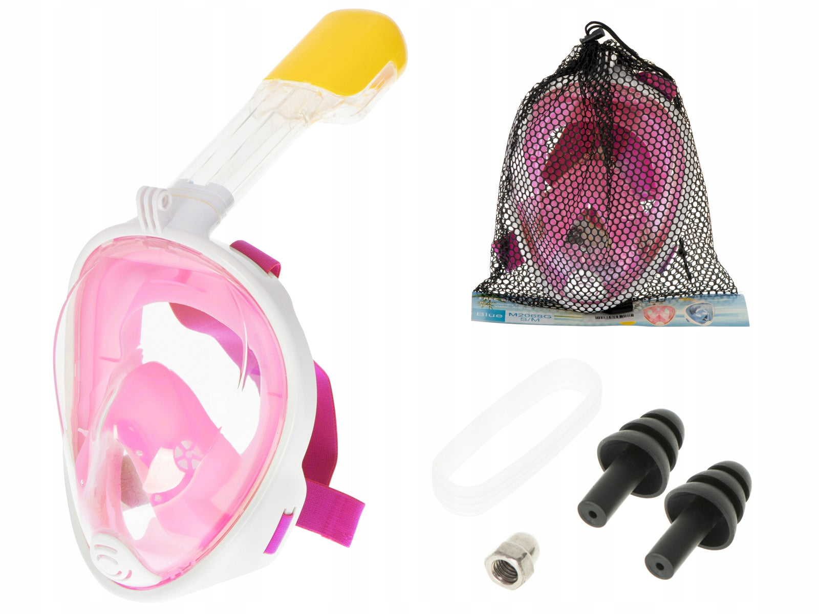 DIVING MASK DIVING FOLDING FULL FACE S/M PINK Packaging status original