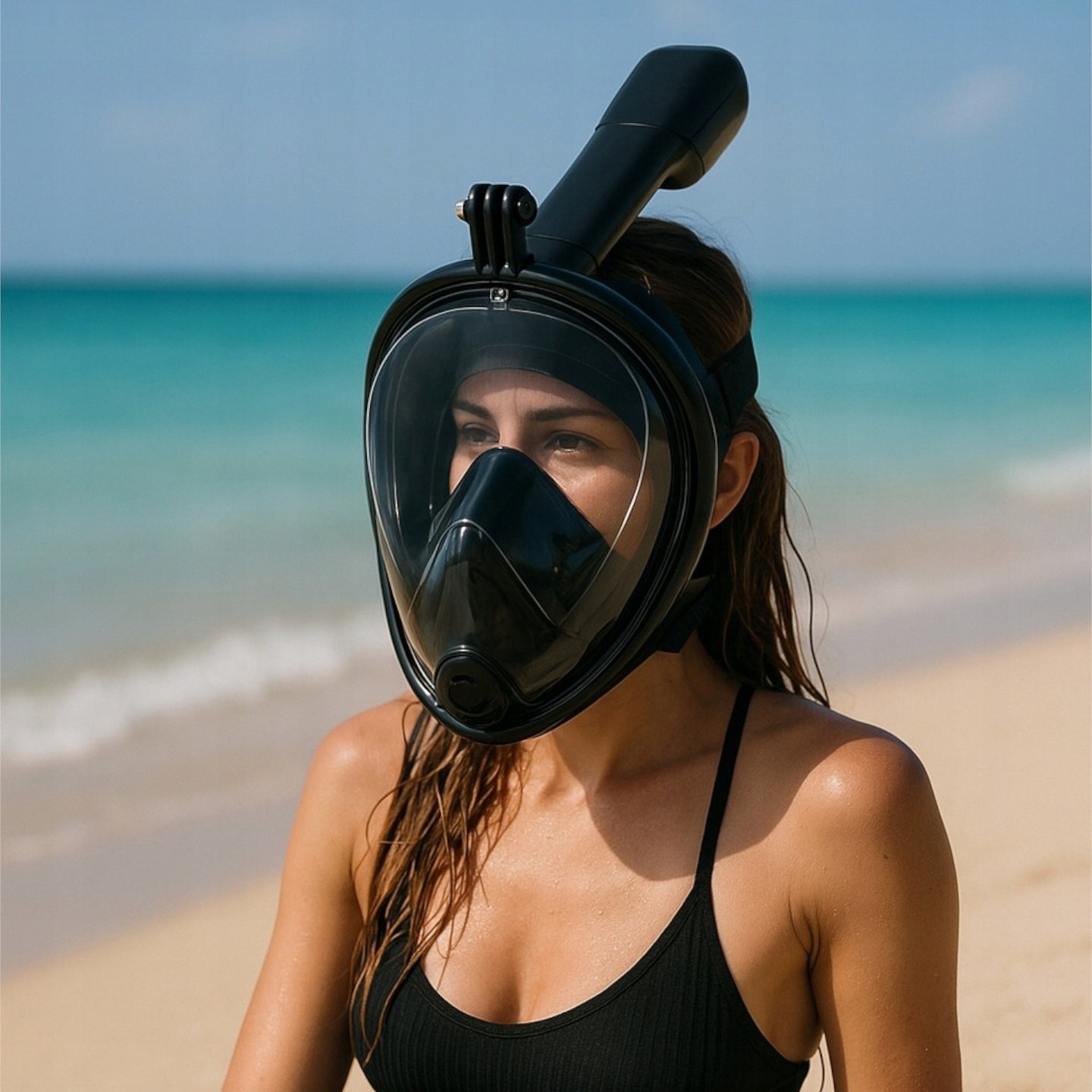 DIVING MASK FOR SWIMMING SNURKELING PANORAMIC FULL FACE L/XL Manufacturer code MASKA DO NURKOWANIA PŁYWANIA SNURKELINGU