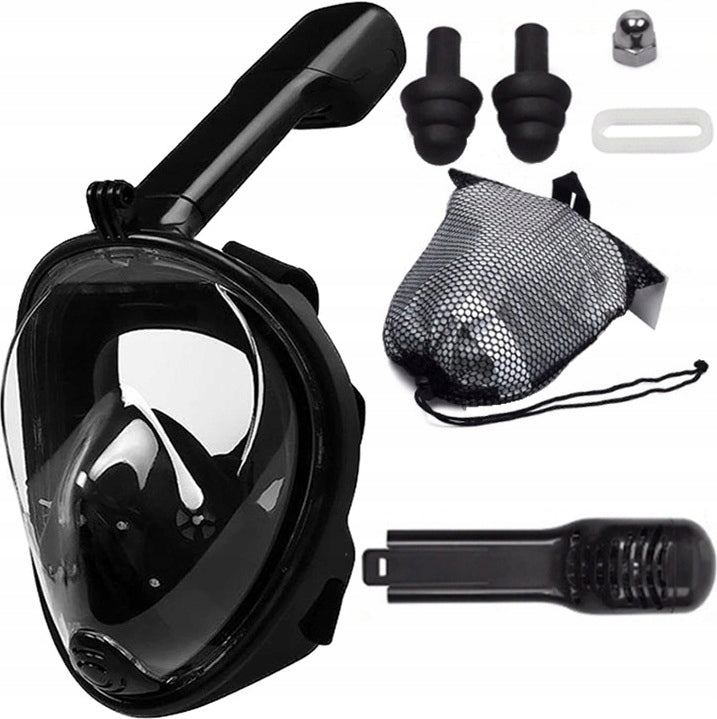 DIVING MASK FULL FACE FOLDING SET FOR SWIMMING ANTIFOG S/M Kind full face with tube