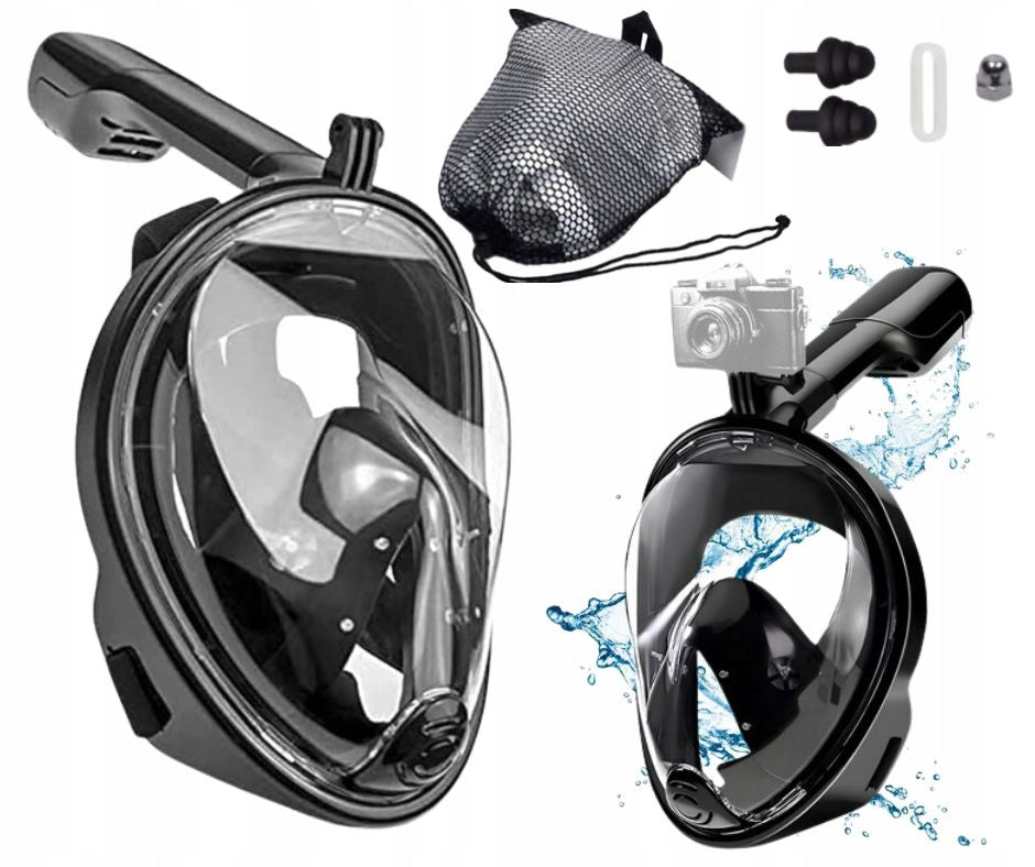 DIVING MASK FULL FACE FOLDING SET FOR SWIMMING ANTIFOG S/M