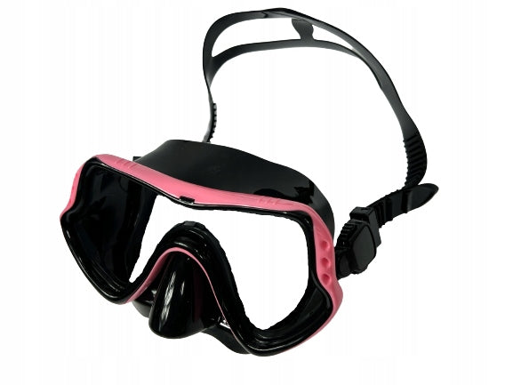 DIVING MASK GLASSES FINS SNORKEL FOR SWIMMING WATER SNORKELING S/M Color pink
