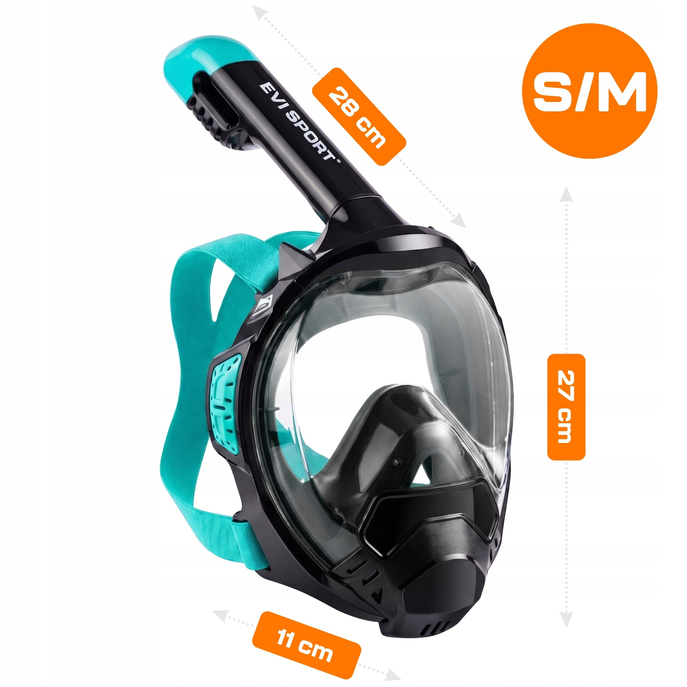 DIVING MASK SNORKELING FULL FACE PANORAMA TOP NO-FOG V5.2 S/M Packaging status original