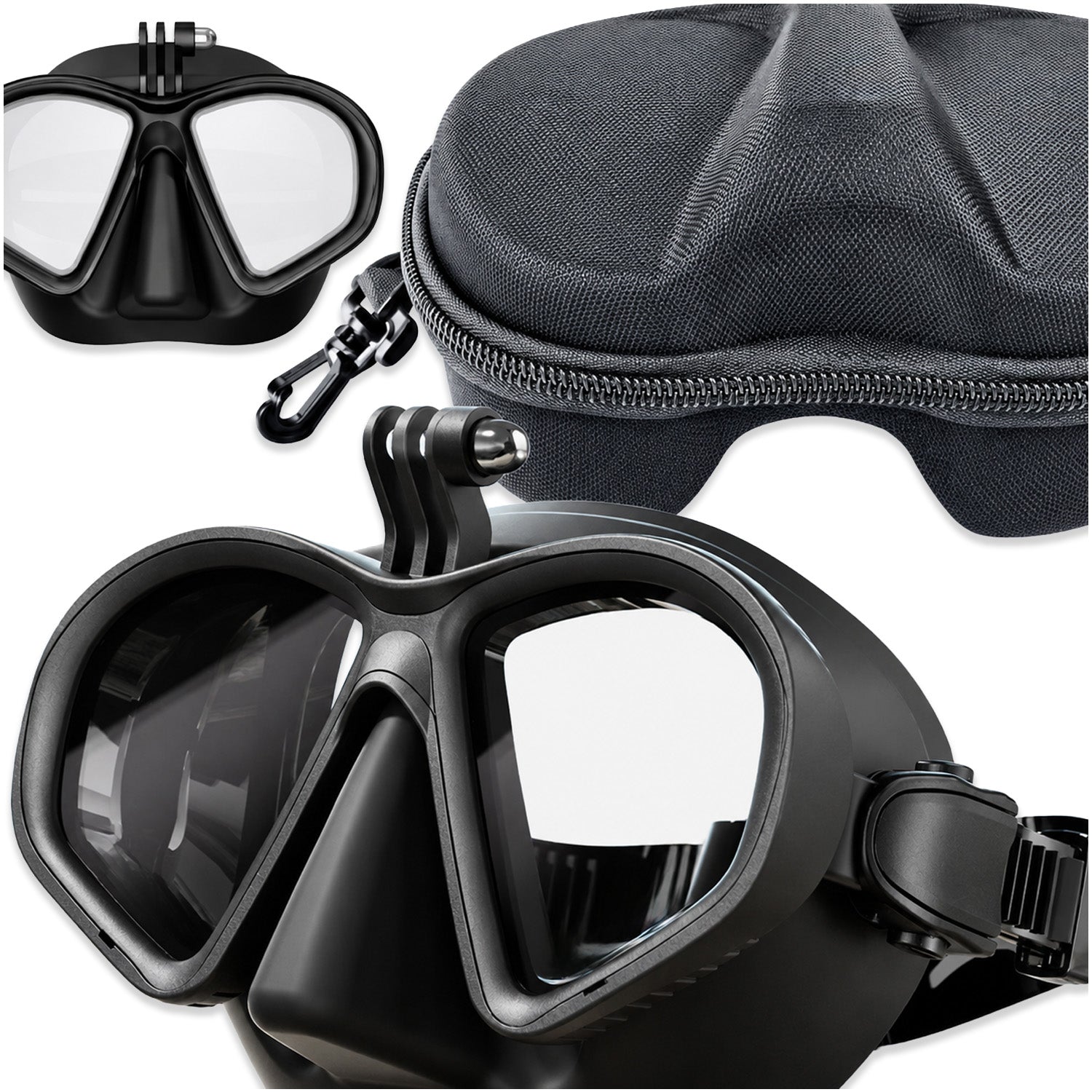 DIVING MASK SNORKELING MOUNT SPORTS CAMERA ADJUSTABLE STRAP