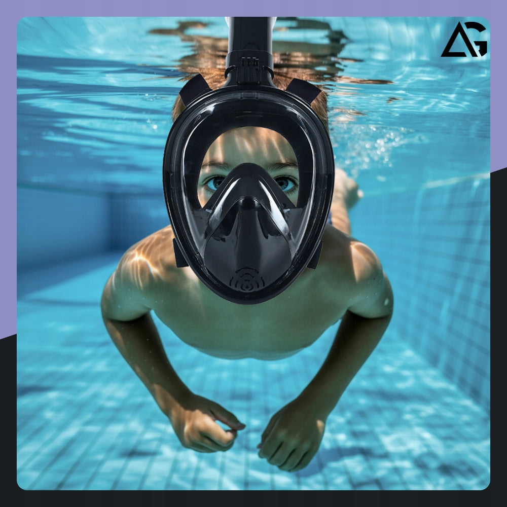 DIVING MASK SNORKELING SWIMMING TUBE FOR CHILDREN FULL FACE S/M Packaging status original